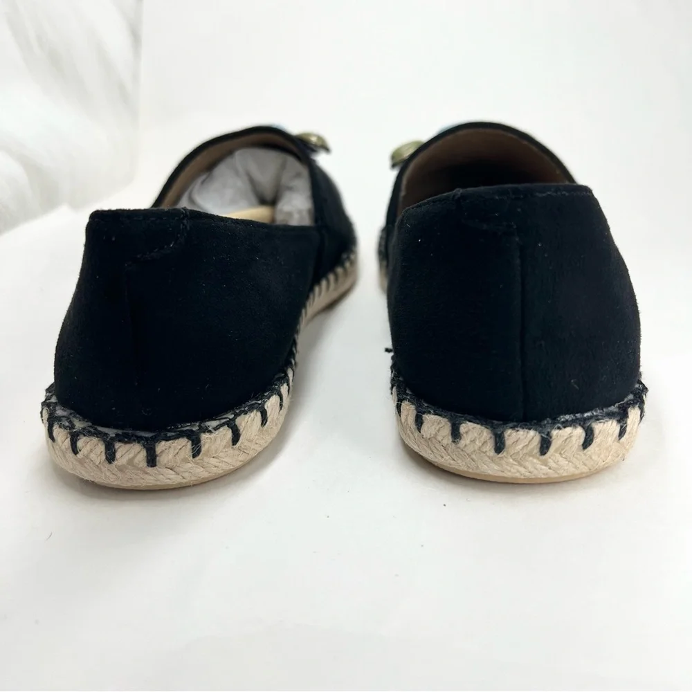 Style Co Women's Reevee Stitched-Trim Espadrille Flats Black 5M